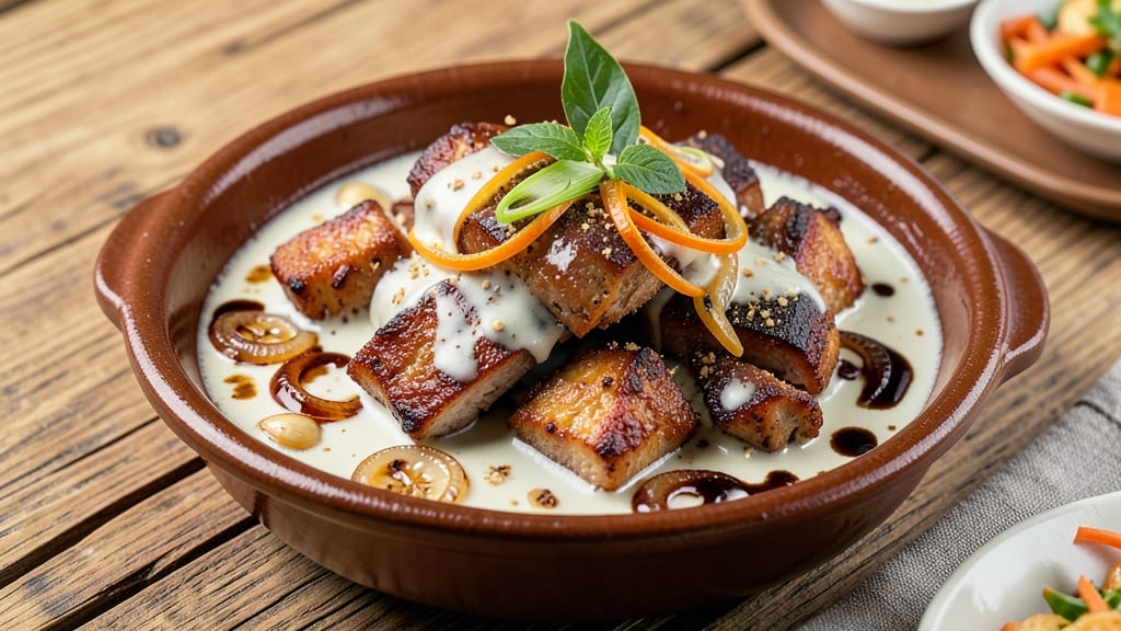 Filipino-Style Braised Pork Recipe: Soy-Sauce Richness and Coconut Creaminess