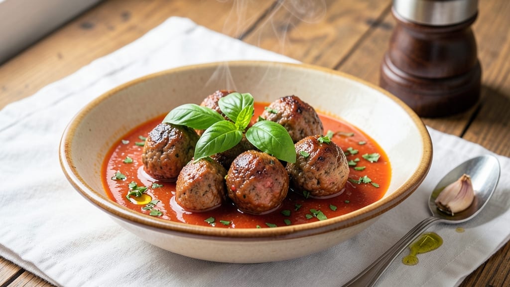 Pork Meatballs in Tomato Sauce Recipe: Herb-Packed Bites Simmered to Juicy Perfection