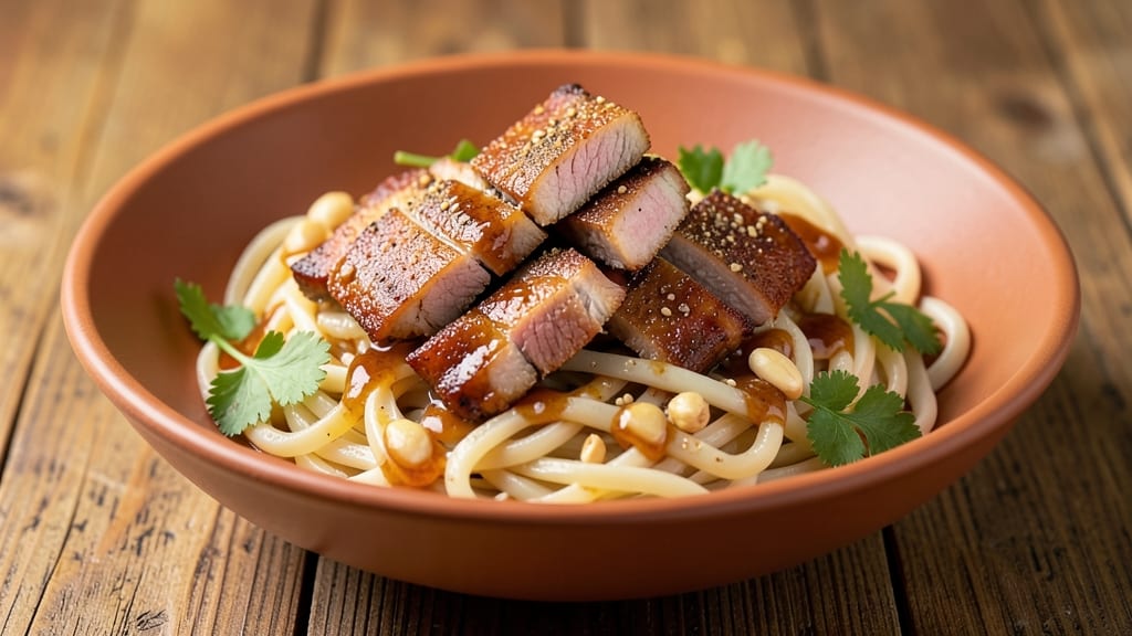 Char Siu Pork Noodles Recipe: Sweet-Hoisin Glazed Pork Over Chewy Noodles