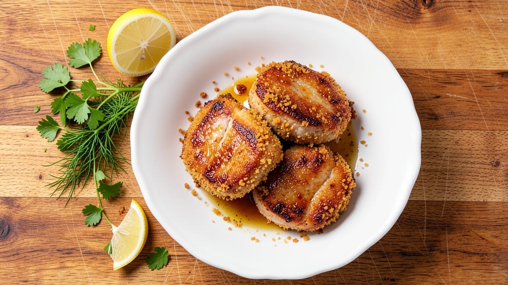 Breaded Pork Medallions Recipe: Crispy Gold Shell Hides Juicy Centers
