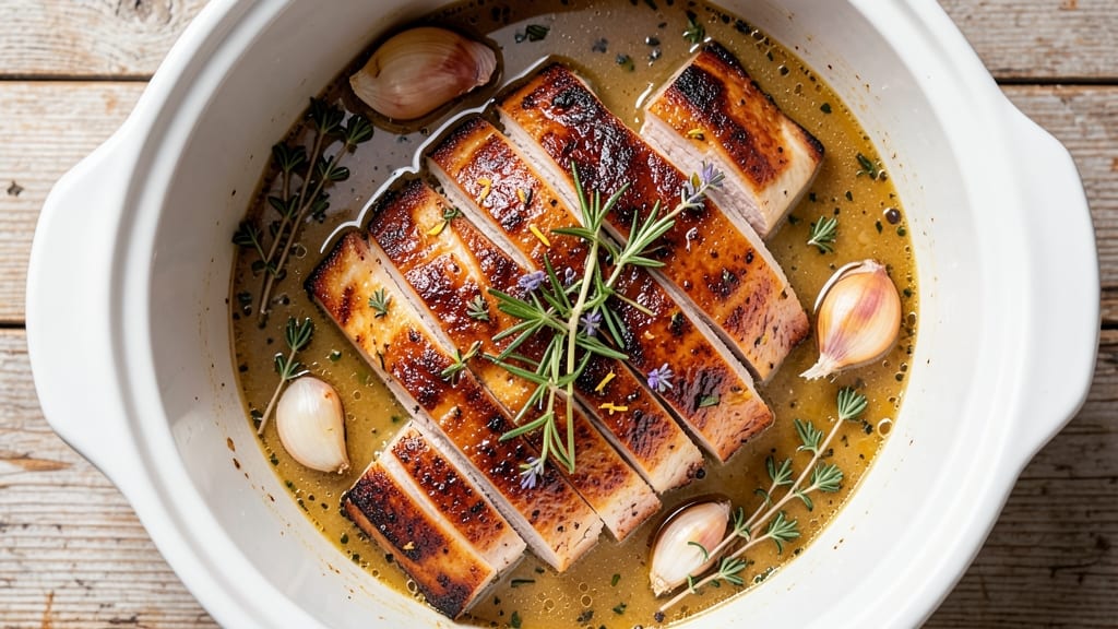 Pork Tenderloin and Chicken Broth Crock Pot Recipe: Slow-Braised Juiciness With Herbed Depth