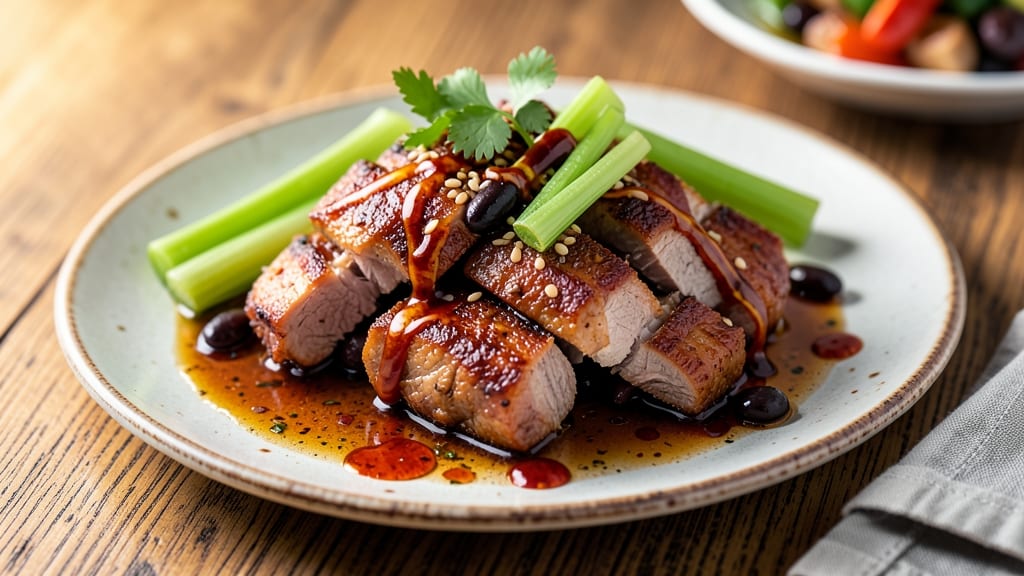 Chairman Mao Pork Recipe: Crispy Celery Crowns Over Silky Pork Harmony