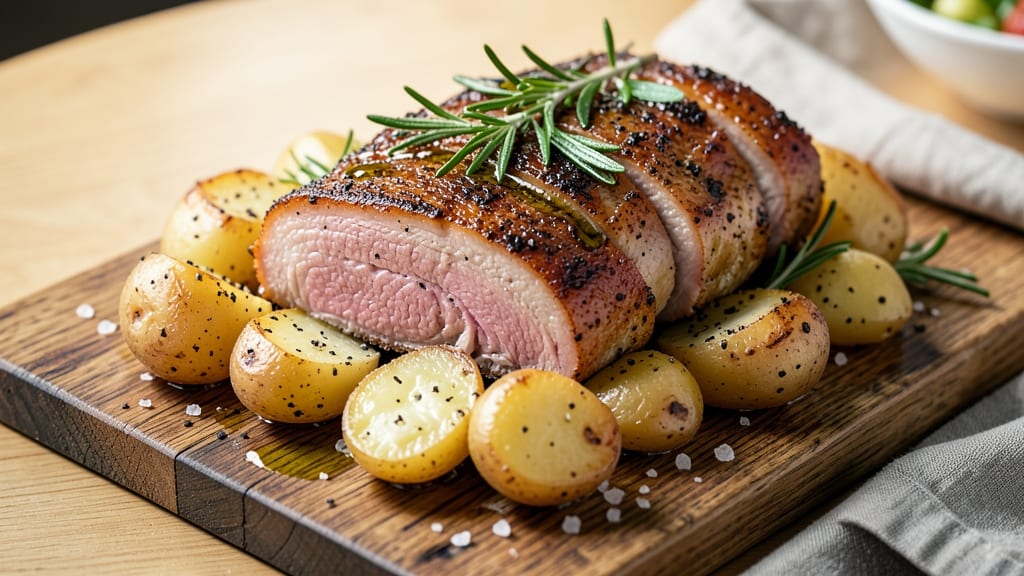 Baked Pork And Potatoes Recipe: One-Pan Crispy Tops and Fork-Tender Meat