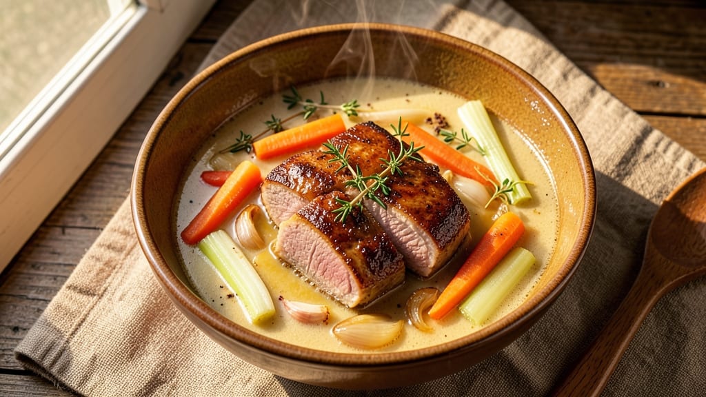 Pork Tenderloin Soup Recipe: Herb-Infused Broth With Silky Meat Shreds