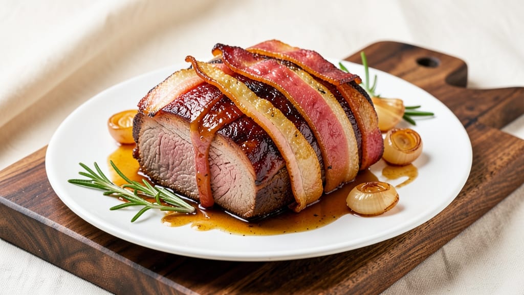 Boneless Bacon-Wrapped Pork Eye of Round Recipe: Smoky-Sweet Crisp Bark, Juicy Core